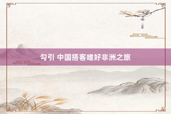 勾引 中国搭客嗜好非洲之旅